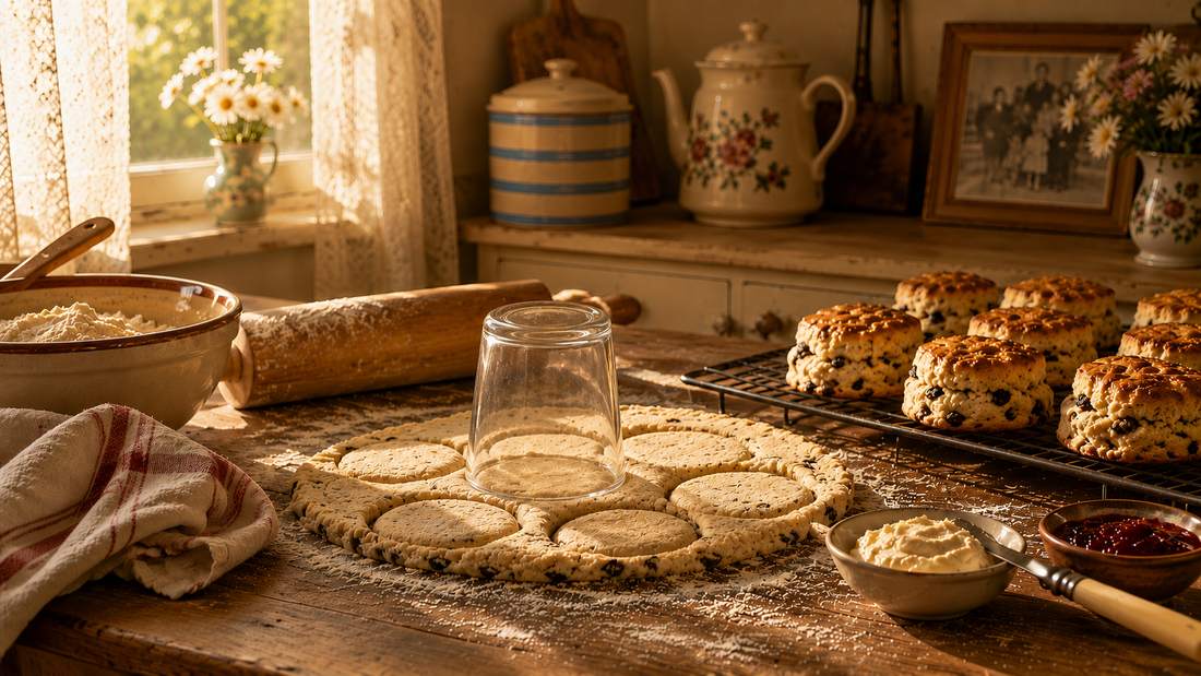 Scones Shaped with an Old Vegemite Glass-Sotto Studio